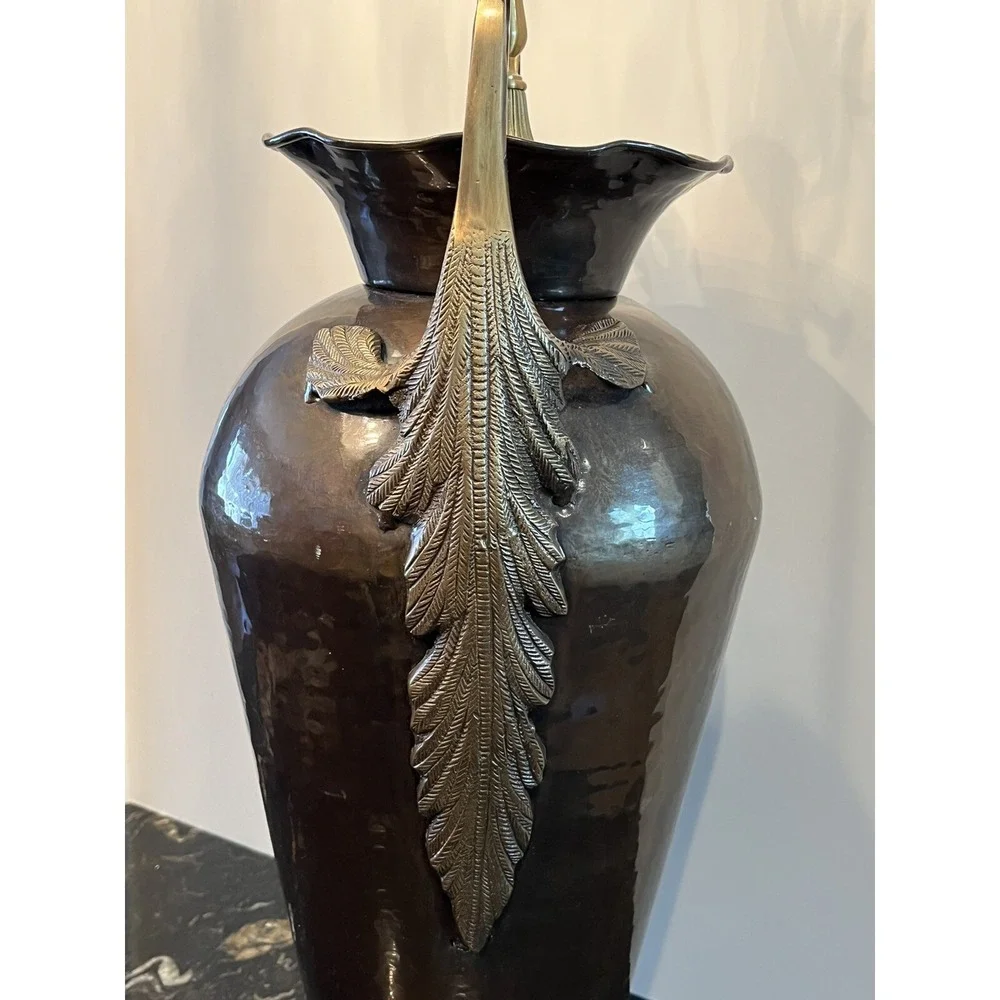 Stunning Vintage Wildwood Urn Large Metal Table Lamp 35.5